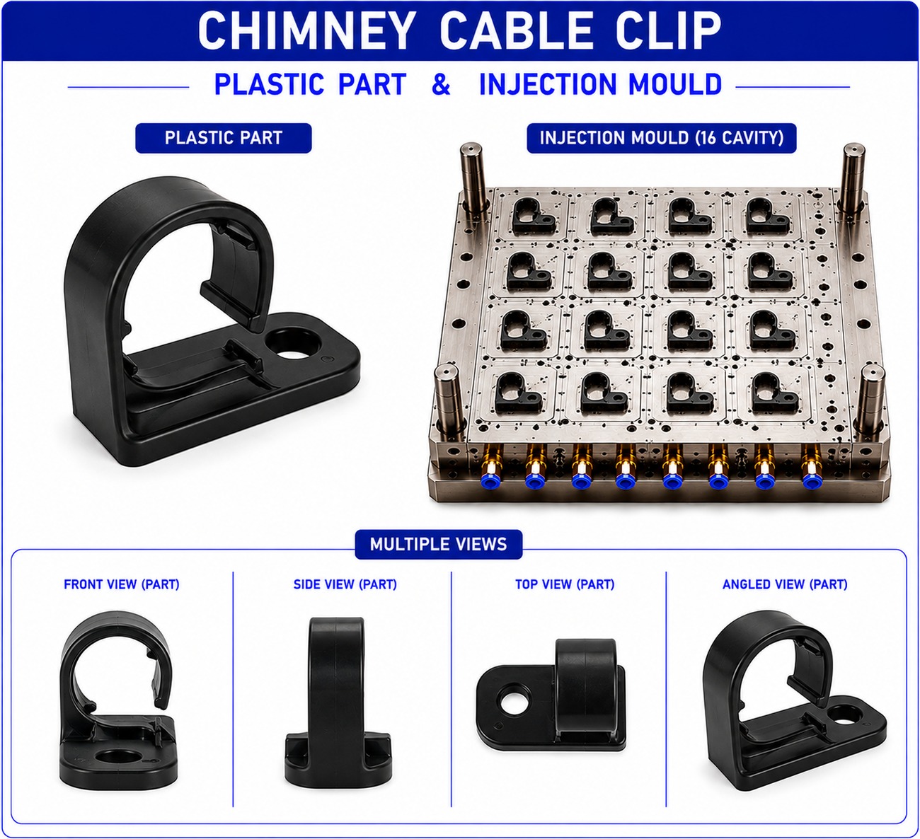 Chimney Plastic Cable Clip Mould and Moulding Service
